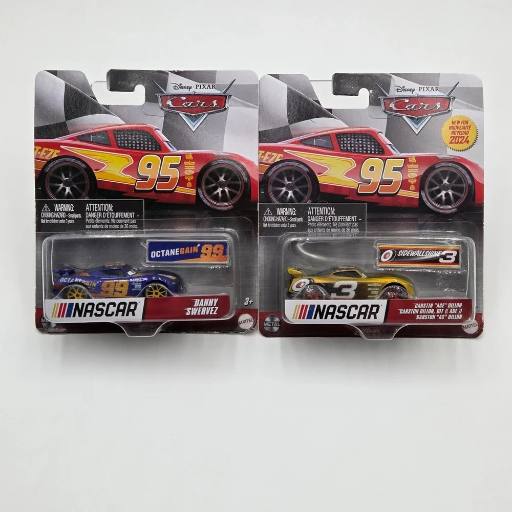 NEW Disney Pixar Cars NASCAR Danny Swervez Carstin Ace Dillon 1:55 Diecast Lot